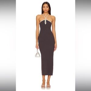 Beverly Dress in Charcoal & Mint
MINKPINK